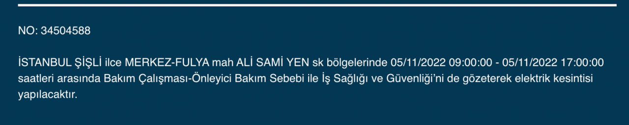BEDAŞ ve AYEDAŞ’tan kesinti uyarısı! (5 KASIM CUMARTESİ 2022) 46