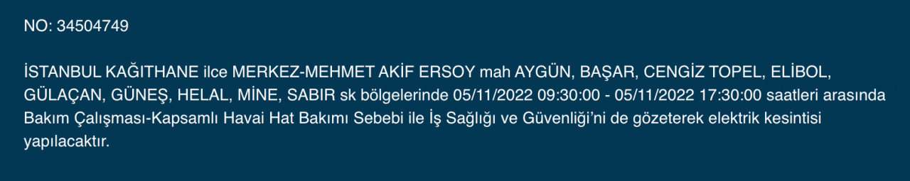 BEDAŞ ve AYEDAŞ’tan kesinti uyarısı! (5 KASIM CUMARTESİ 2022) 38