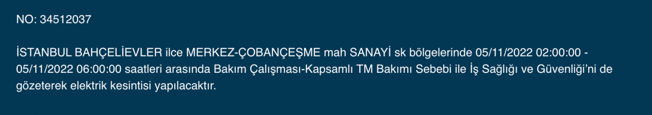 BEDAŞ ve AYEDAŞ’tan kesinti uyarısı! (5 KASIM CUMARTESİ 2022) 9
