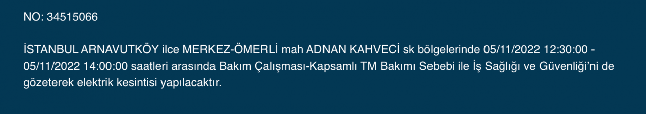 BEDAŞ ve AYEDAŞ’tan kesinti uyarısı! (5 KASIM CUMARTESİ 2022) 5