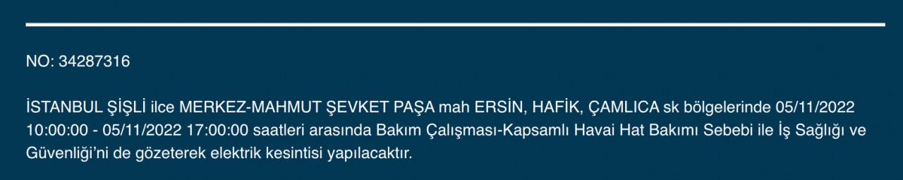 BEDAŞ ve AYEDAŞ’tan kesinti uyarısı! (5 KASIM CUMARTESİ 2022) 47