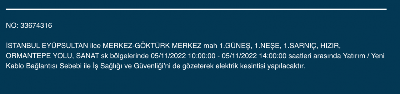 BEDAŞ ve AYEDAŞ’tan kesinti uyarısı! (5 KASIM CUMARTESİ 2022) 32