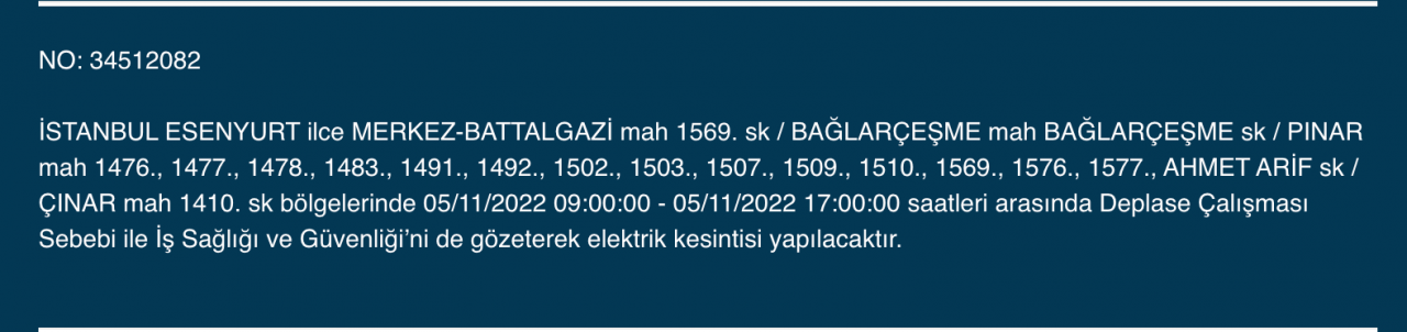 BEDAŞ ve AYEDAŞ’tan kesinti uyarısı! (5 KASIM CUMARTESİ 2022) 28