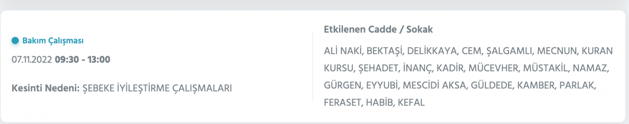 İstanbul’da 31 ilçeyi etkileyen elektrik kesintisi! (7 KASIM PAZARTESİ 2022) 63