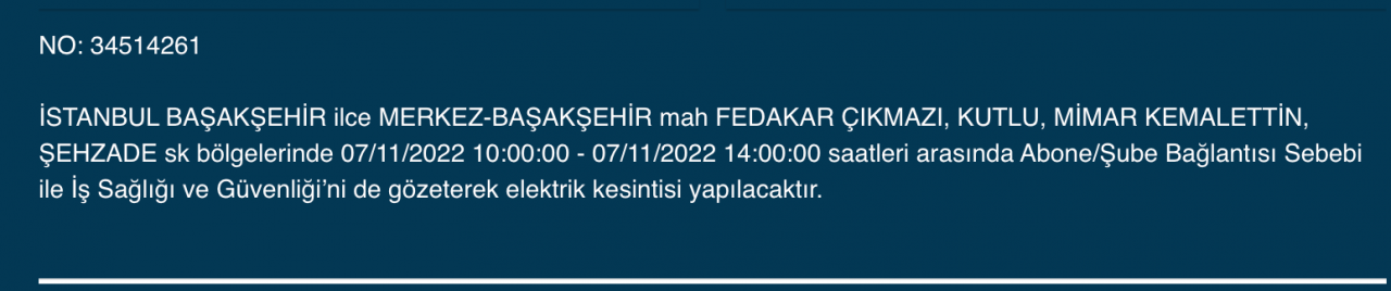 İstanbul’da 31 ilçeyi etkileyen elektrik kesintisi! (7 KASIM PAZARTESİ 2022) 29