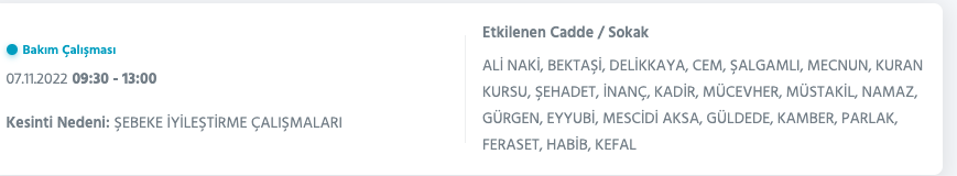 İstanbul’da 31 ilçeyi etkileyen elektrik kesintisi! (8 KASIM SALI 2022) 52