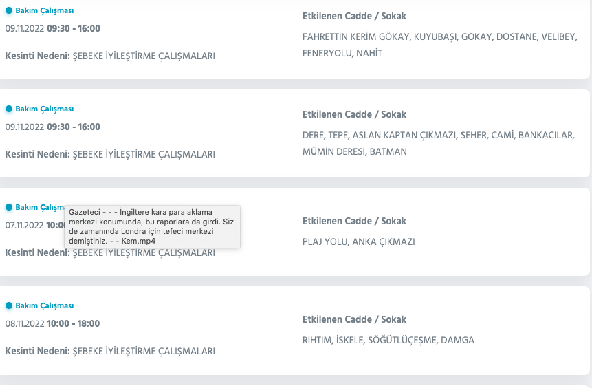 İstanbul’da 31 ilçeyi etkileyen elektrik kesintisi! (8 KASIM SALI 2022) 39