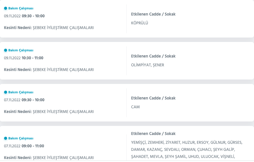 İstanbul’da 31 ilçeyi etkileyen elektrik kesintisi! (8 KASIM SALI 2022) 46