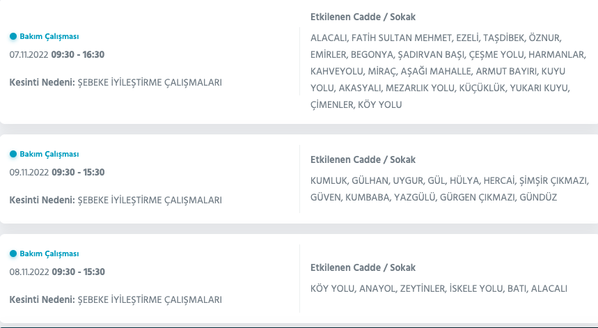 İstanbul’da 31 ilçeyi etkileyen elektrik kesintisi! (8 KASIM SALI 2022) 51