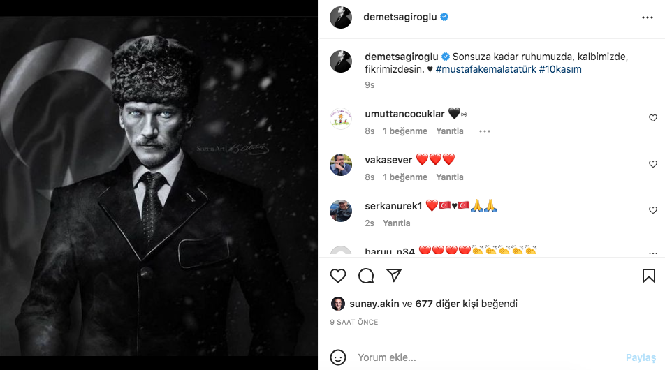 Ünlü isimlerden '10 Kasım Atatürk'ü Anma Günü' paylaşımları 36