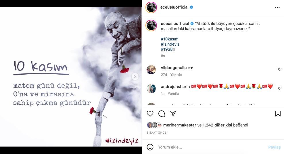Ünlü isimlerden '10 Kasım Atatürk'ü Anma Günü' paylaşımları 29