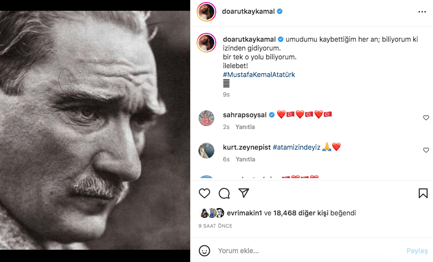 Ünlü isimlerden '10 Kasım Atatürk'ü Anma Günü' paylaşımları 22