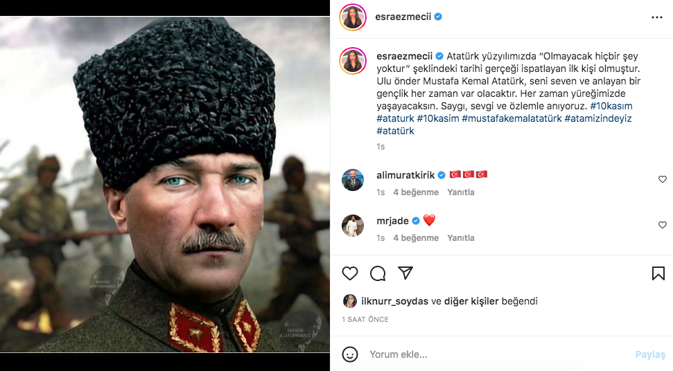 Ünlü isimlerden '10 Kasım Atatürk'ü Anma Günü' paylaşımları 15