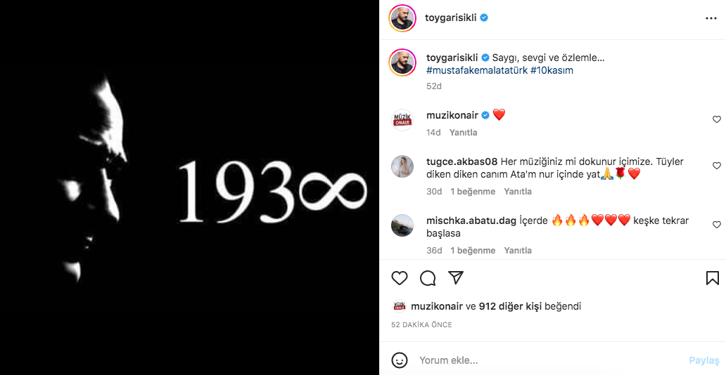 Ünlü isimlerden '10 Kasım Atatürk'ü Anma Günü' paylaşımları 38