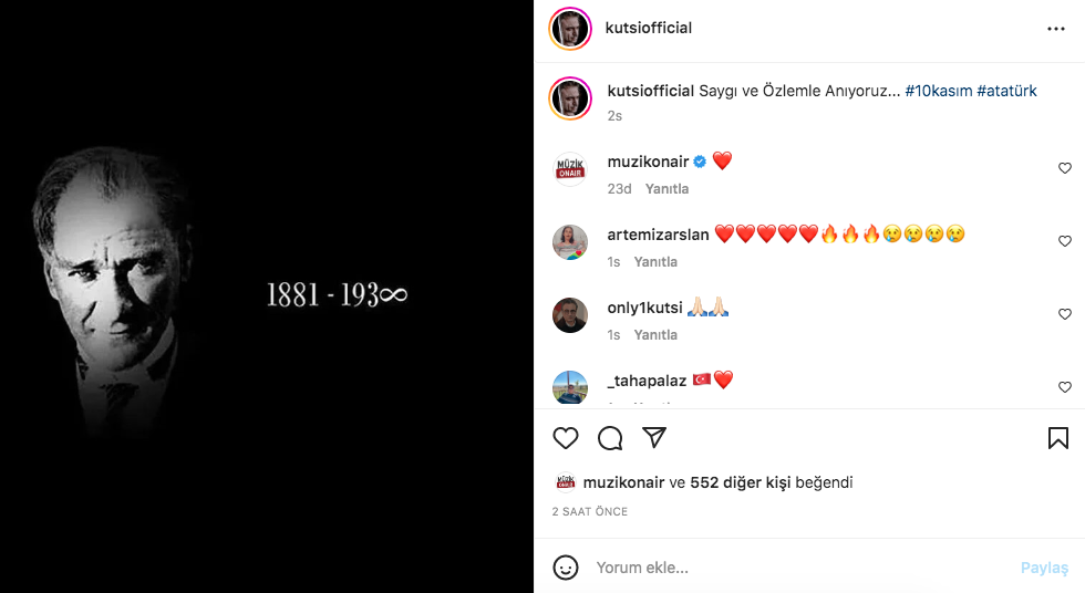 Ünlü isimlerden '10 Kasım Atatürk'ü Anma Günü' paylaşımları 26
