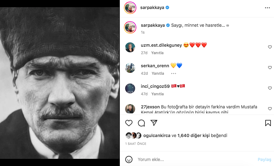 Ünlü isimlerden '10 Kasım Atatürk'ü Anma Günü' paylaşımları 16