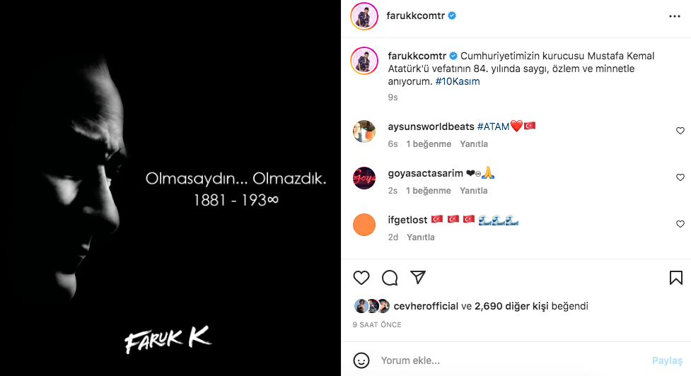 Ünlü isimlerden '10 Kasım Atatürk'ü Anma Günü' paylaşımları 27