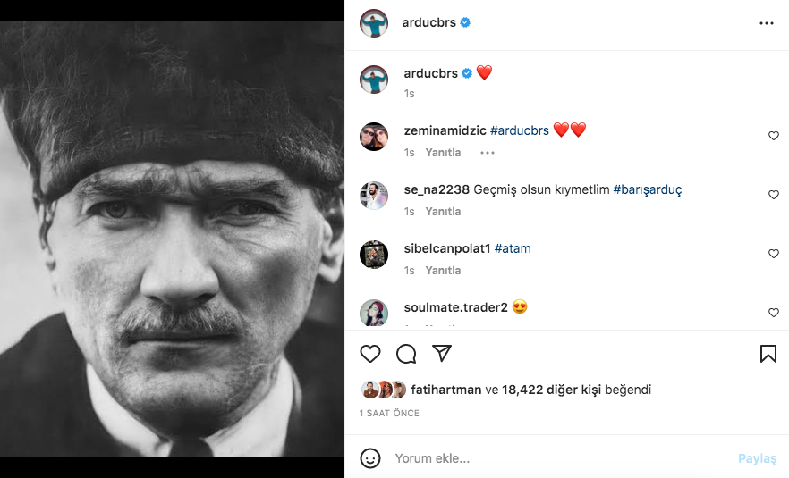 Ünlü isimlerden '10 Kasım Atatürk'ü Anma Günü' paylaşımları 23