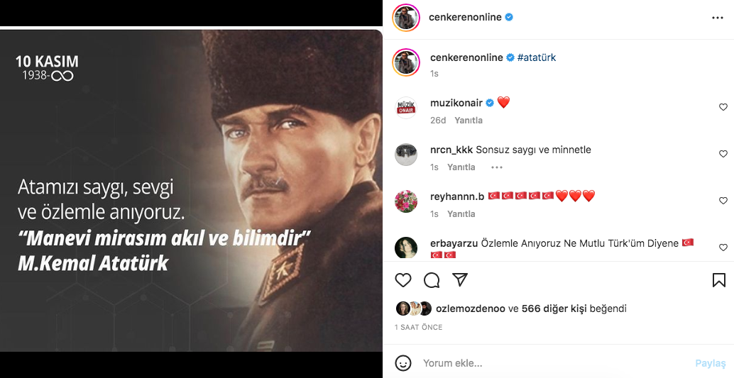 Ünlü isimlerden '10 Kasım Atatürk'ü Anma Günü' paylaşımları 19