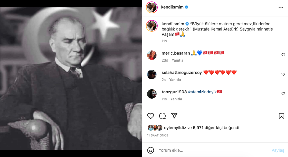 Ünlü isimlerden '10 Kasım Atatürk'ü Anma Günü' paylaşımları 3