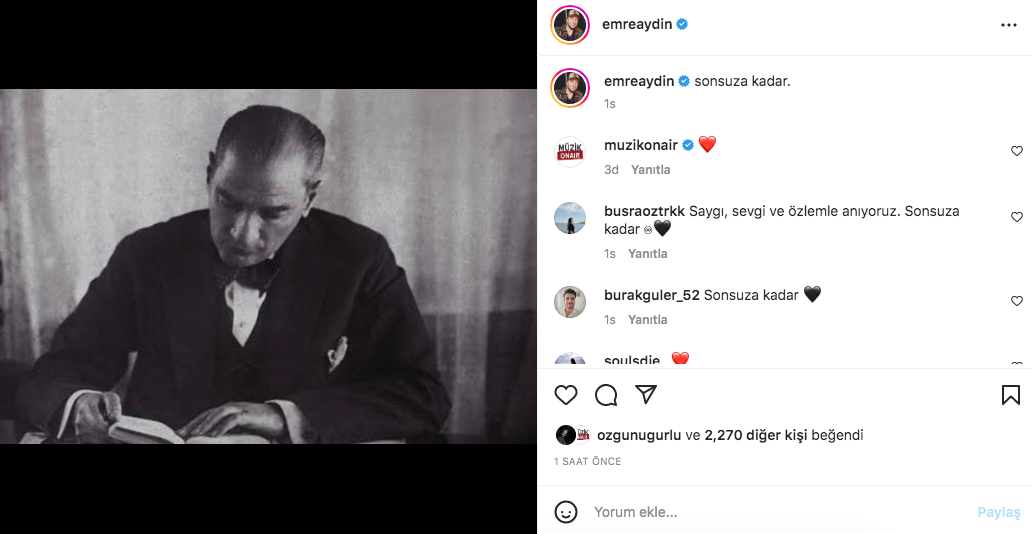 Ünlü isimlerden '10 Kasım Atatürk'ü Anma Günü' paylaşımları 24