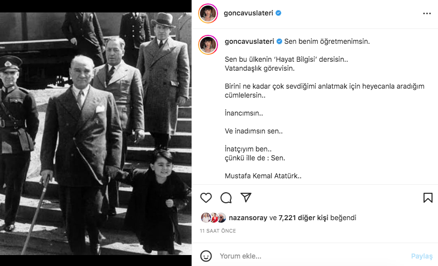 Ünlü isimlerden '10 Kasım Atatürk'ü Anma Günü' paylaşımları 21