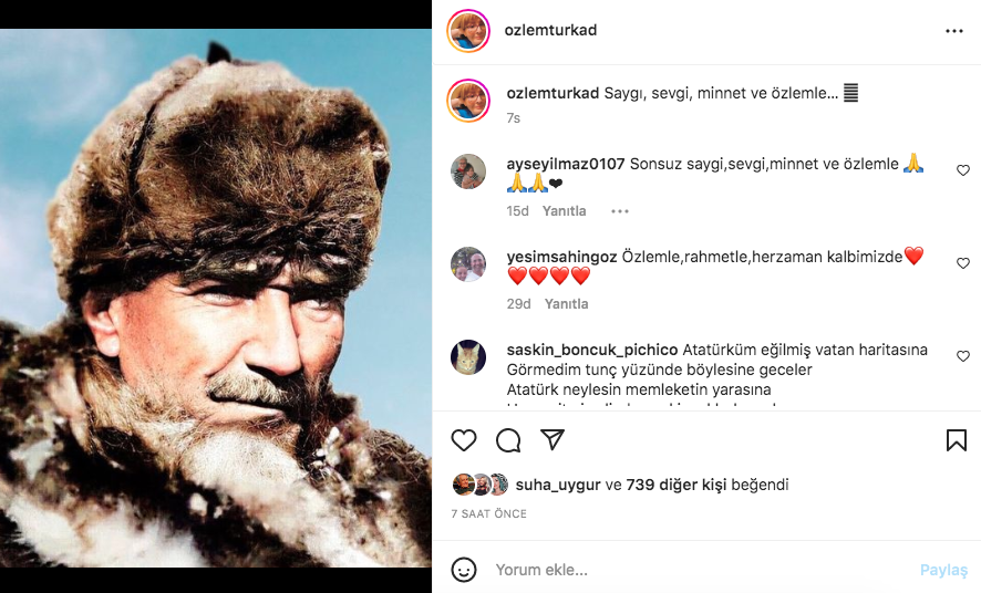 Ünlü isimlerden '10 Kasım Atatürk'ü Anma Günü' paylaşımları 28