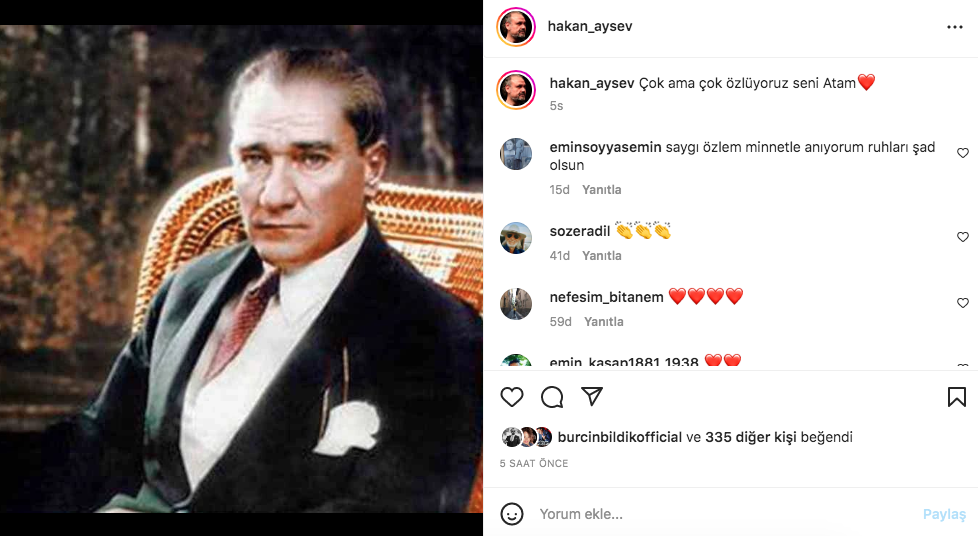 Ünlü isimlerden '10 Kasım Atatürk'ü Anma Günü' paylaşımları 9