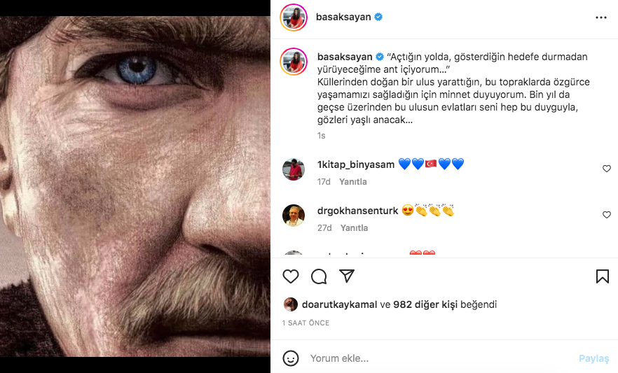 Ünlü isimlerden '10 Kasım Atatürk'ü Anma Günü' paylaşımları 10