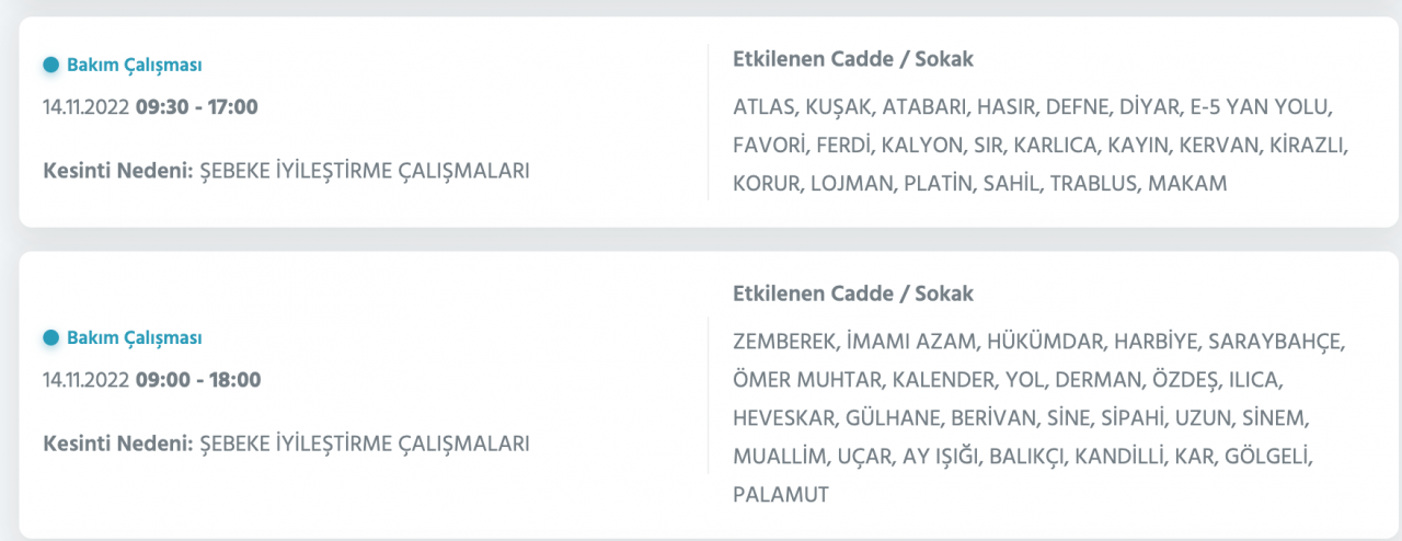İstanbul’da 31 ilçeye ‘kesinti’ uyarısı yapıldı (14 KASIM PAZARTESİ 2022) 39