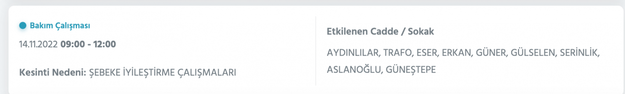 İstanbul’da 31 ilçeye ‘kesinti’ uyarısı yapıldı (14 KASIM PAZARTESİ 2022) 38
