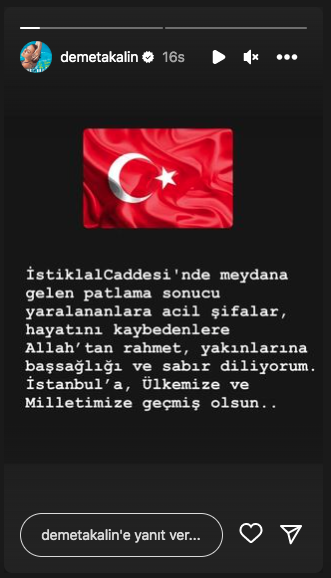 Taksim'deki hain terör saldırısına ünlü isimlerden tepki yağdı 26
