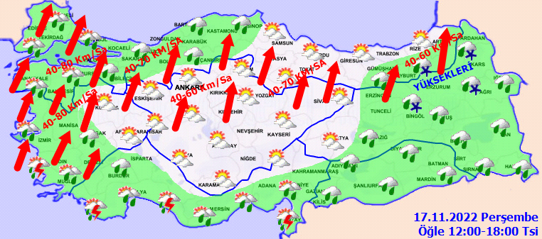 Meteorolojiden 39 ile kuvvetli rüzgar uyarısı! Çatı uçmalarına dikkat! 3