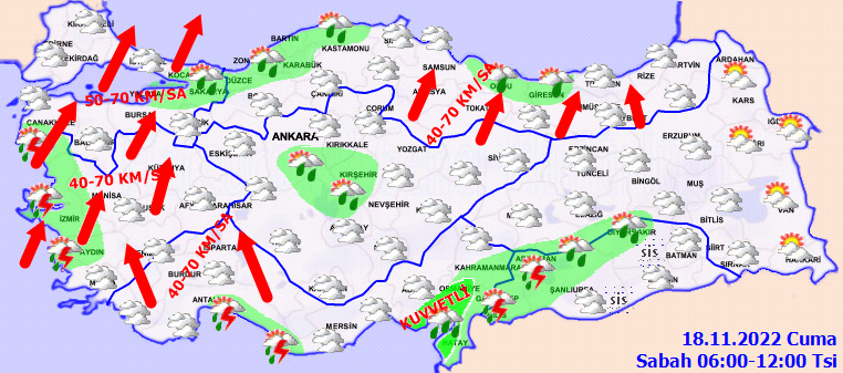 Meteorolojiden o illere sarı ve turuncu kodlu uyarı: Kuvvetli yağış ve rüzgar bekleniyor 2