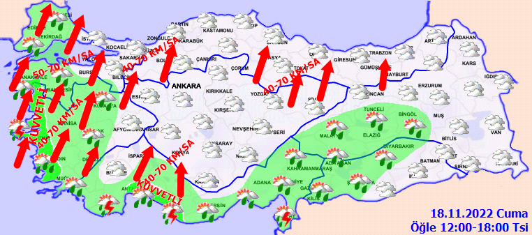Meteorolojiden o illere sarı ve turuncu kodlu uyarı: Kuvvetli yağış ve rüzgar bekleniyor 3