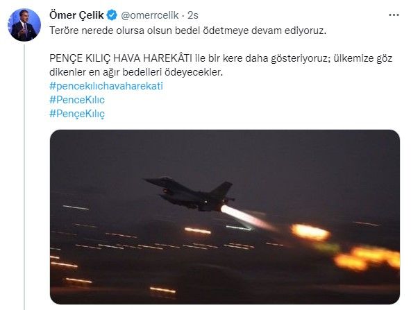 Siyasiler 'Pençe-Kılıç Hava Harekatı'na paylaşımlarıyla destek verdi 6