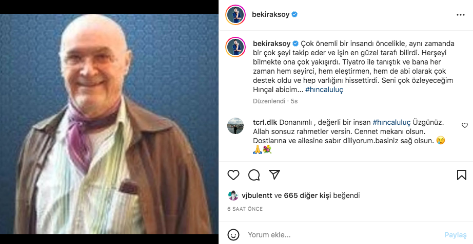 Ünlü isimlerden Hıncal Uluç paylaşımları... Vefatının ardından üzüntülerini sosyal medyadan dile getirdiler 11