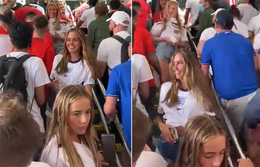 İngiliz kadın taraftardan olay hareket! Görüntüler sosyal medya da viral oldu... 1
