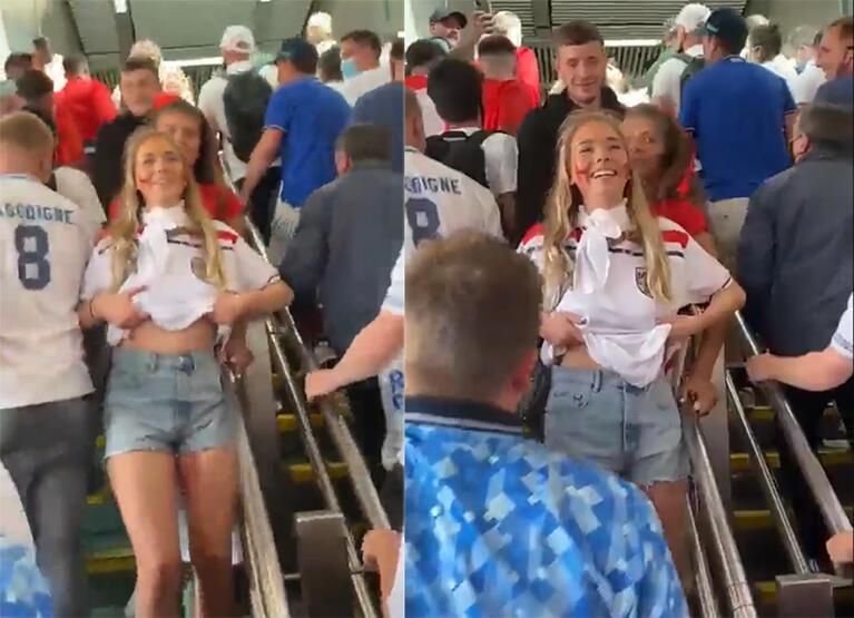 İngiliz kadın taraftardan olay hareket! Görüntüler sosyal medya da viral oldu... 3