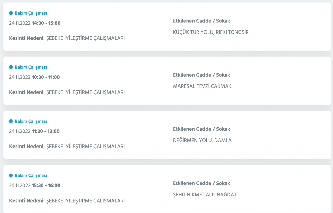 İstanbul’un 33 ilçesine kesinti uyarısı (24 KASIM PERŞEMBE) 38