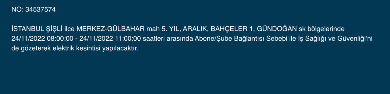 İstanbul’un 33 ilçesine kesinti uyarısı (24 KASIM PERŞEMBE) 31