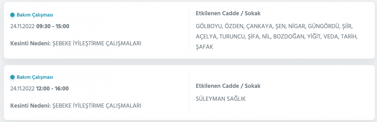 İstanbul’un 33 ilçesine kesinti uyarısı (24 KASIM PERŞEMBE) 43