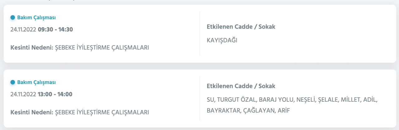İstanbul’un 33 ilçesine kesinti uyarısı (24 KASIM PERŞEMBE) 34