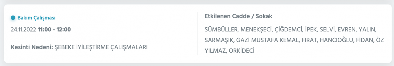 İstanbul’un 33 ilçesine kesinti uyarısı (24 KASIM PERŞEMBE) 39