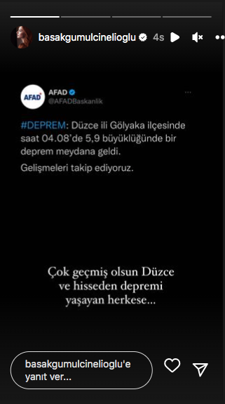 Ünlülerden Düzce deprem paylaşımları 32