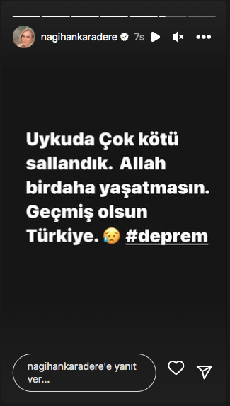 Ünlülerden Düzce deprem paylaşımları 26