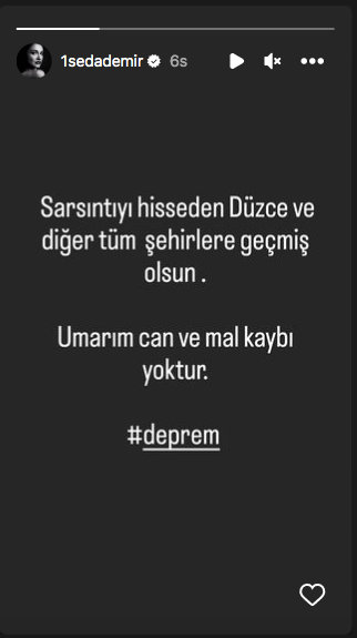 Ünlülerden Düzce deprem paylaşımları 8
