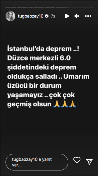 Ünlülerden Düzce deprem paylaşımları 6