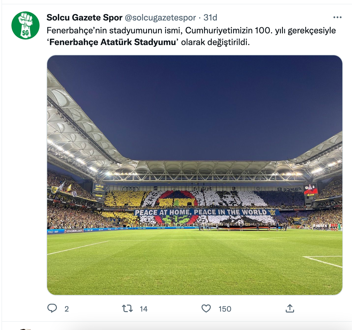 Fenerbahçe stadyumunun adının değiştirilmesine tepkiler çığ gibi! 9
