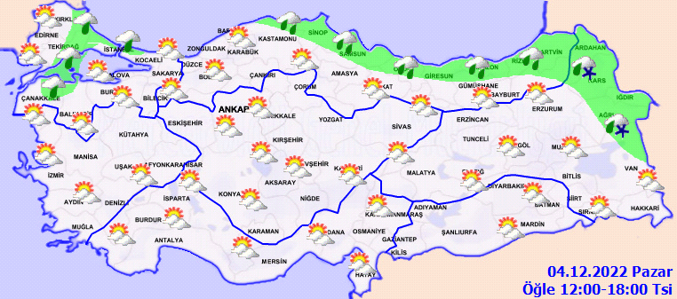 Meteorolojiden sağanak yağış ve kar uyarısı! İşte 4 Aralık Pazar hava durumu… 3